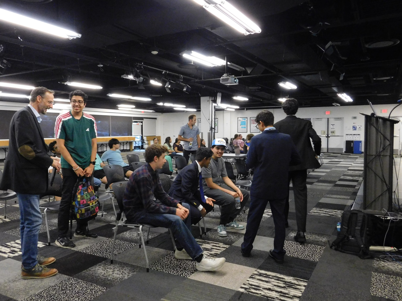 Students and volunteers at the ABLE Business workshop